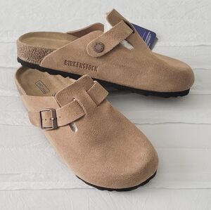 Last One 🔥Birkenstock Boston Lught Tan Suede Clogs 37N US 6-6 1/2